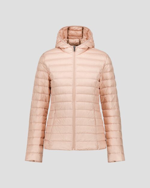 Cloe Light Peach Hooded Lightweight Down Jacket
