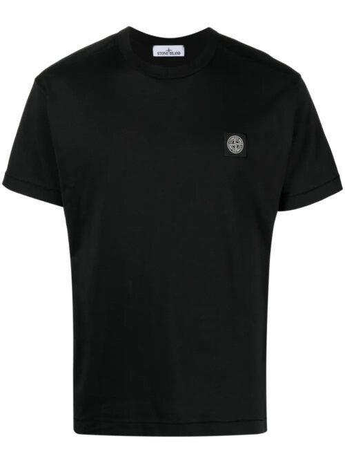 Compass-patch cotton T-shirt