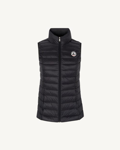 Black Seda Sleeveless Lightweight Down Jacket