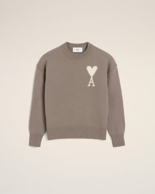 Taupe Ami de Coeur Wool Sweater