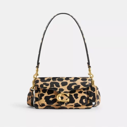 Tabby 20 shoulder bag with leopard print