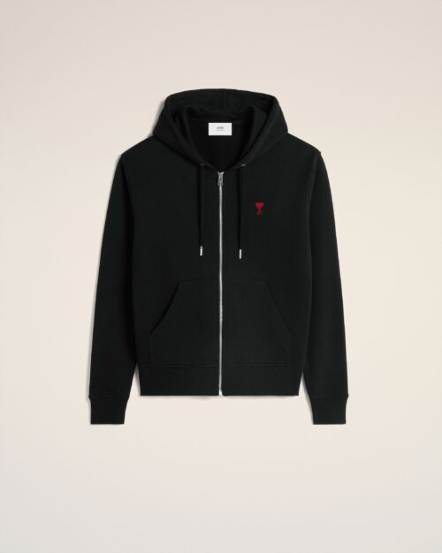 Black Zip-Up Cotton Friend of the Heart Hoodie