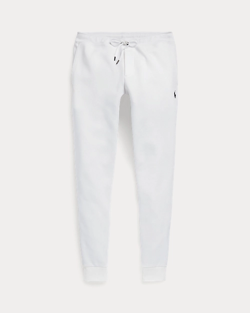 Double jersey jogging pants - White