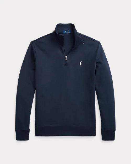 Double Knit Quarter Zip Sweater - Navy Aviator