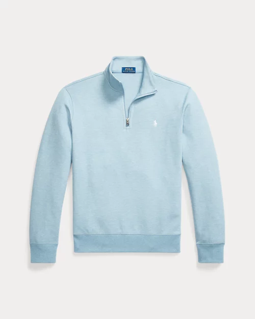 Double Knit Quarter Zip Sweater - Modern Heather Blue